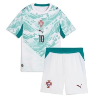 Koszulka piłkarska Portugalia Bernardo Silva #10 Strój wyjazdowy dla dzieci MŚ 2026 tanio Krótki Rękaw (+ Krótkie spodenki)